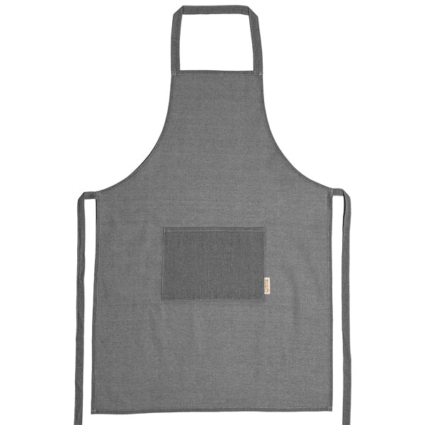 Stamina Arola recycled cotton apron in black, ready for logo printing