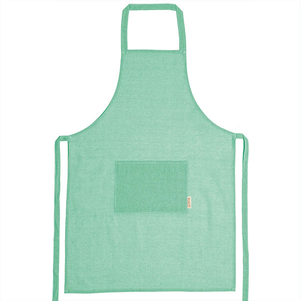 Stamina Arola recycled cotton apron in fern green, ready for logo printing
