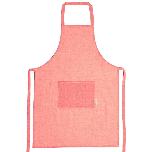 Stamina Arola recycled cotton apron in red, ready for logo printing