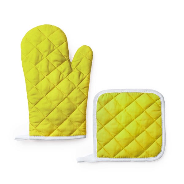 Stamina Eneko soft cotton/polyester oven glove in yellow, ready for logo printing