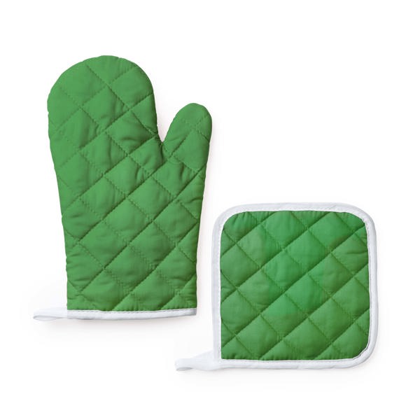 Stamina Eneko soft cotton/polyester oven glove in fern green, ready for logo printing