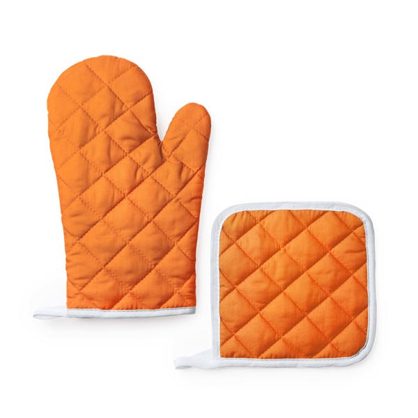 Stamina Eneko soft cotton/polyester oven glove in orange, ready for logo printing