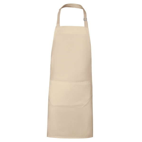 Roly WRK Bost unisex apron in dark sand, ready for logo printing or embroidery