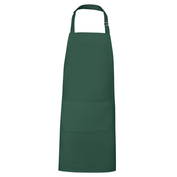 Roly WRK Bost unisex apron in bottle green, ready for logo printing or embroidery