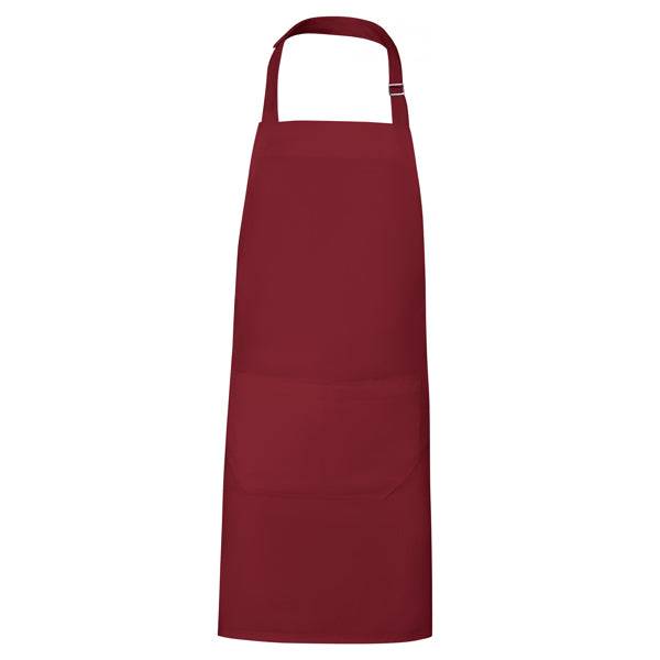 Roly WRK Bost unisex apron in garnet, ready for logo printing or embroidery