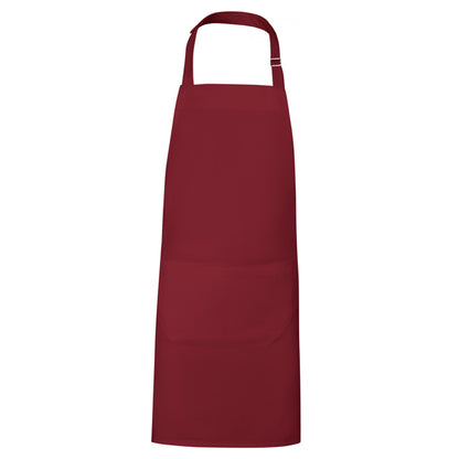 Roly WRK Bost unisex apron in garnet, ready for logo printing or embroidery