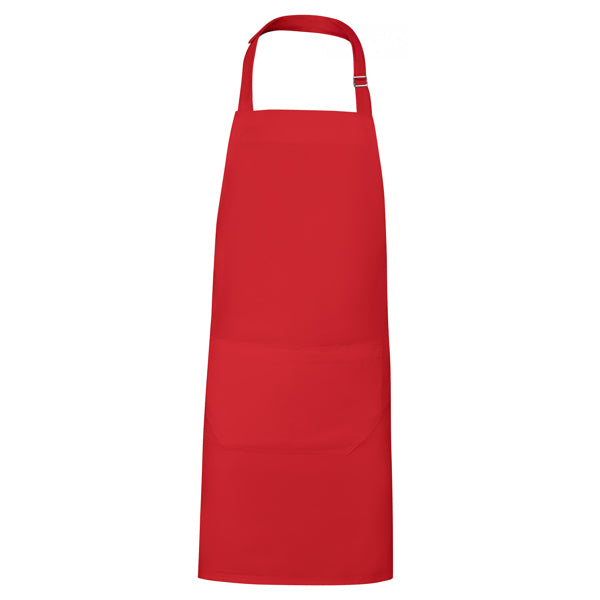 Roly WRK Bost unisex apron in red, ready for logo printing or embroidery