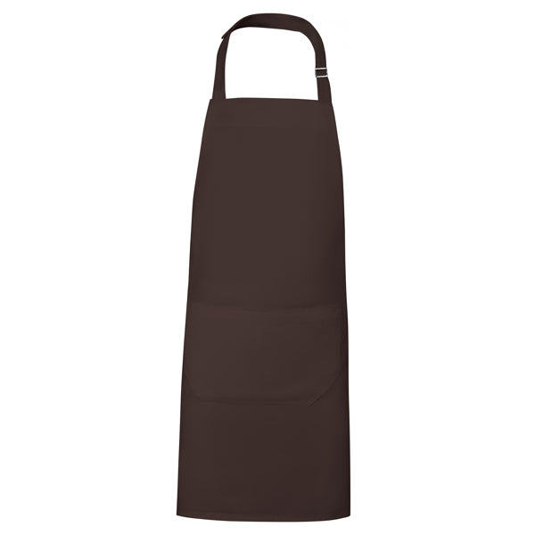 Roly WRK Bost unisex apron in chocolate, ready for logo printing or embroidery