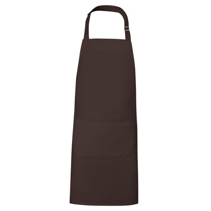 Roly WRK Bost unisex apron in chocolate, ready for logo printing or embroidery