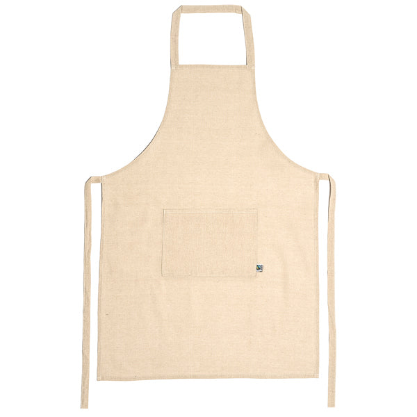 Stamina Taber fairtrade cotton apron in beige, ready for logo printing
