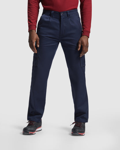Roly WRK Daily Stretch men's trousers in white, alternative view, ready for logo printing or embroidery