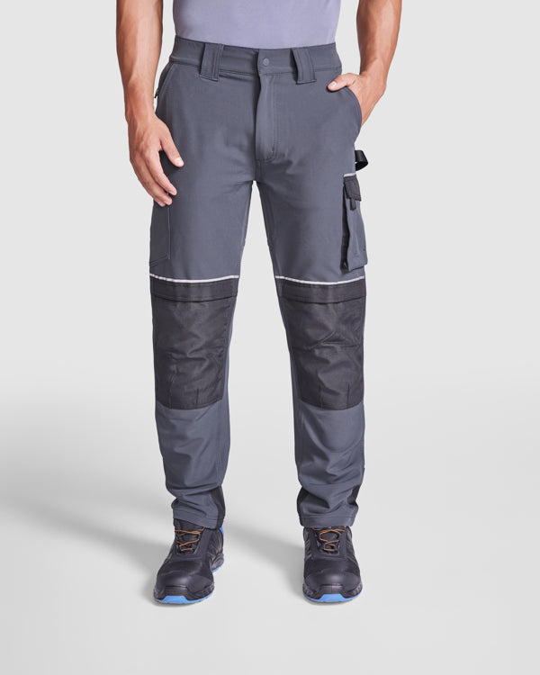 Roly WRK Wall unisex trousers in black, alternative view, ready for logo printing or embroidery