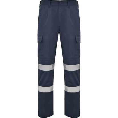 Roly WRK Daily HV men's high-visibility trousers in lead, ready for logo printing or embroidery