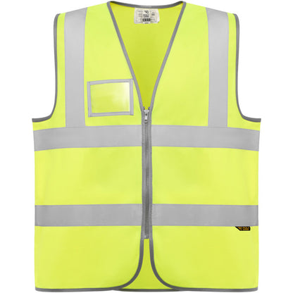 Roly WRK Polux unisex gilet in fluor yellow, ready for logo printing or embroidery