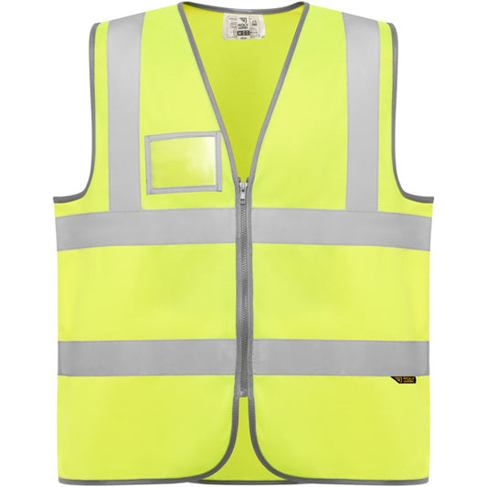 Roly WRK Polux unisex gilet in fluor yellow, ready for logo printing or embroidery