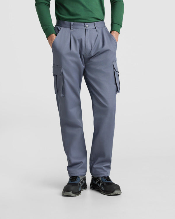 Roly WRK Warmor unisex trousers in black, alternative view, ready for logo printing or embroidery