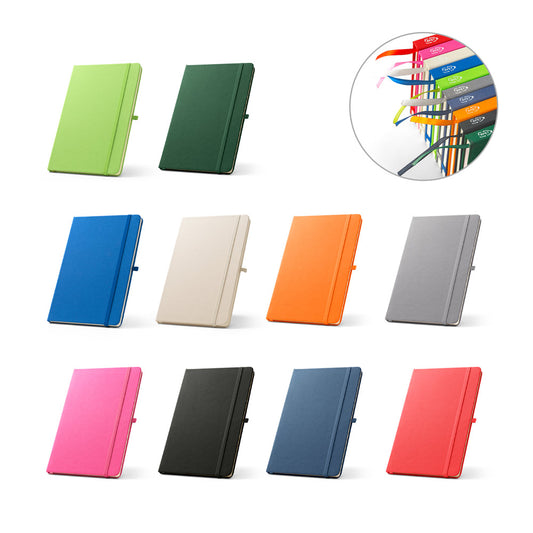 ANNE - A5 notebook in recycled polyester (100% rPET) with lined pages
