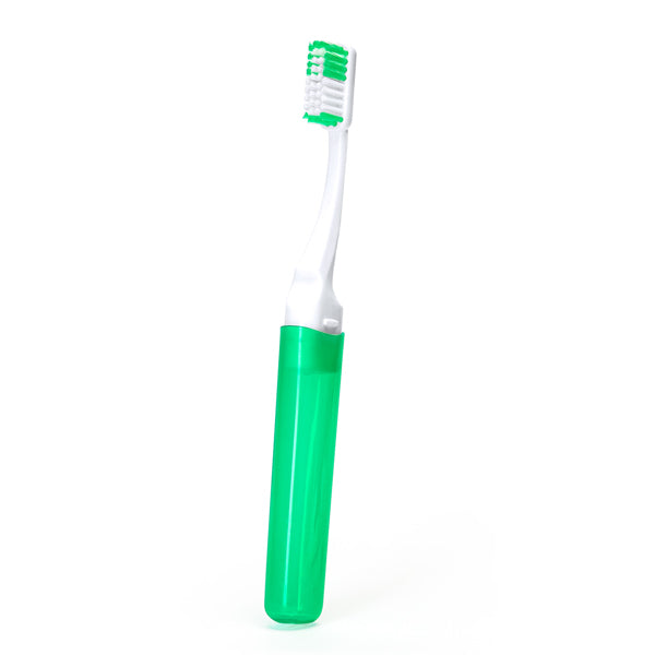 Stamina Pole plastic toothbrush in fern green, ready for logo printing