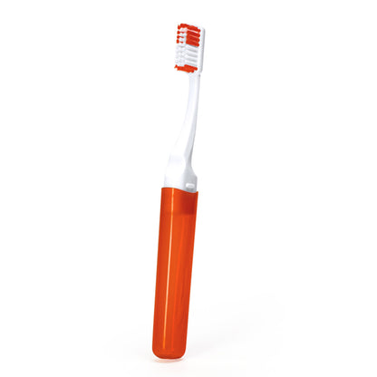 Stamina Pole plastic toothbrush in red, ready for logo printing