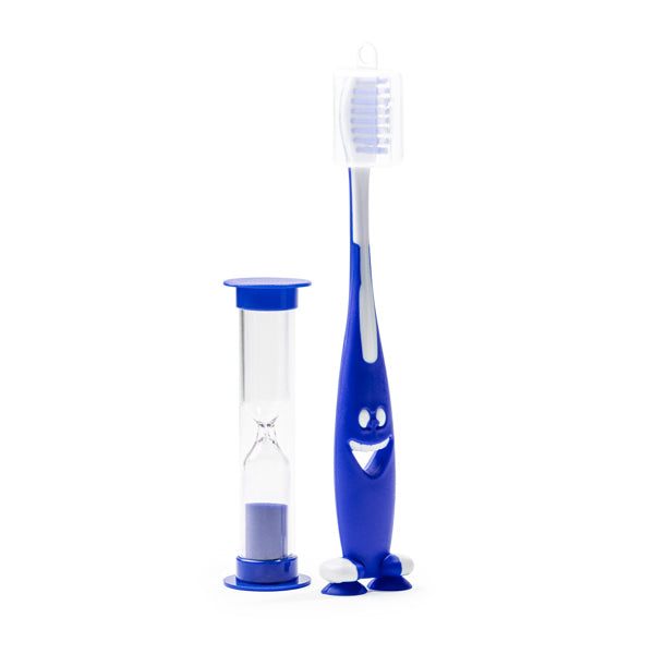 Stamina Mesler toothbrush set with sand clock, ready for laser engraving
