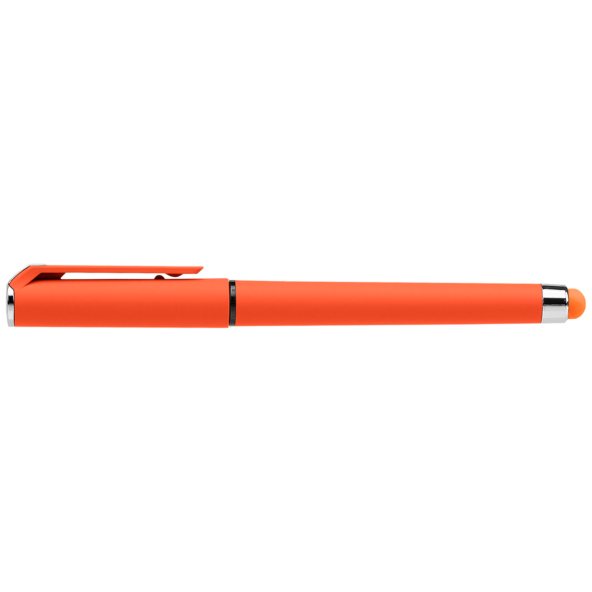 Islander Softy Brights Gel with Stylus promotional pen in orange printed with your company logo