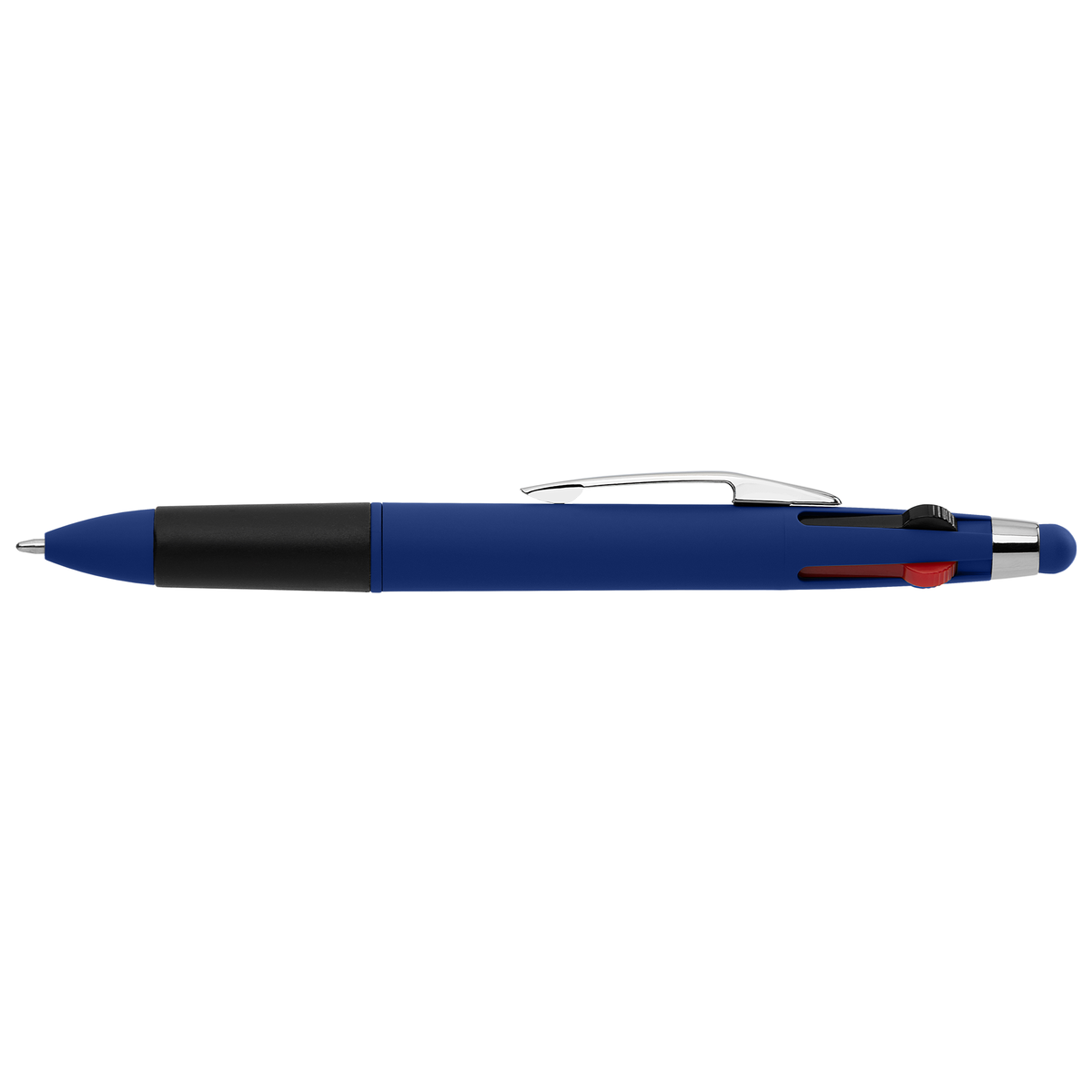 Quattro Softy Multi Ink with Stylus promotional pen in royal blue printed with your company logo