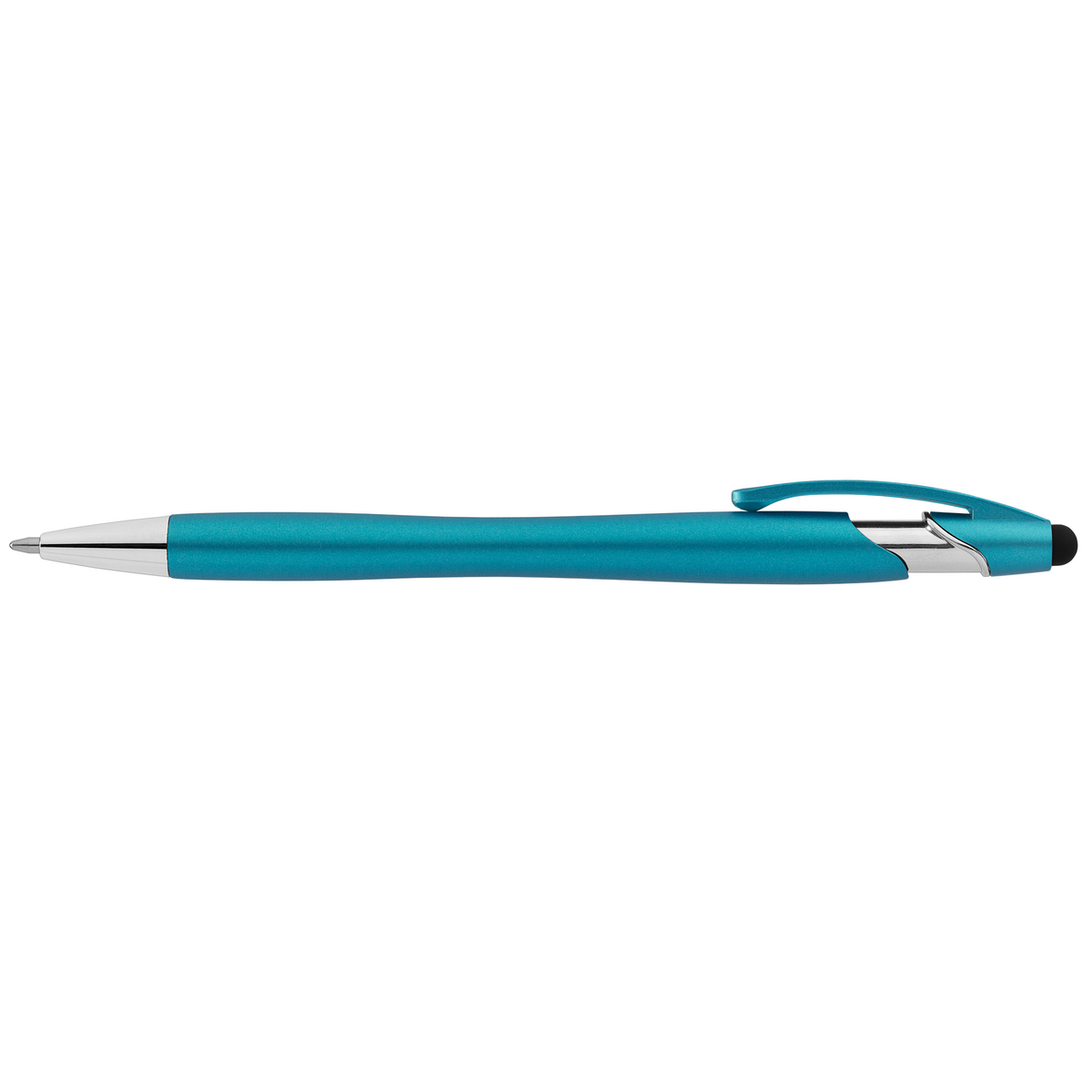 La Jolla Recycled Pen with Stylus + Anti-Fraud Ink promotional pen in royal blue printed with your company logo