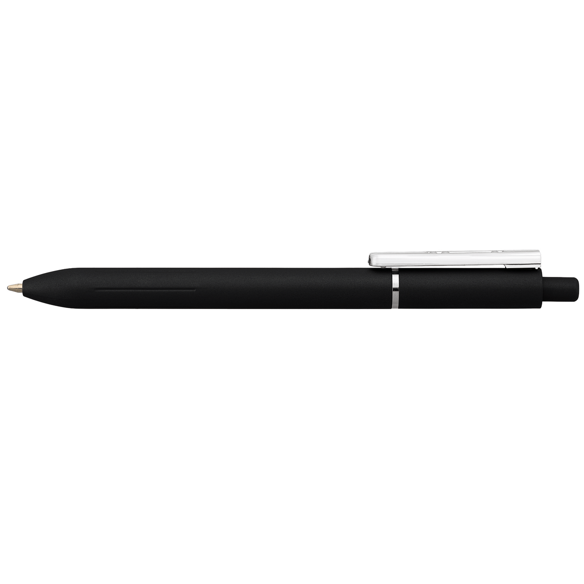 Lark Recycled Plastic Retractable Fidget Clip Pen promotional pen in black printed with your company logo