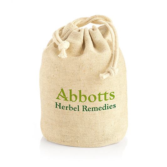 Cotton Cosmetic Drawstring Bag branded personal care item in natural printed with your company logo