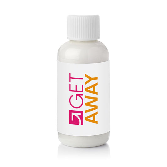 After Sun Lotion in a Bottle (50ml) branded bottle in white printed with your company logo