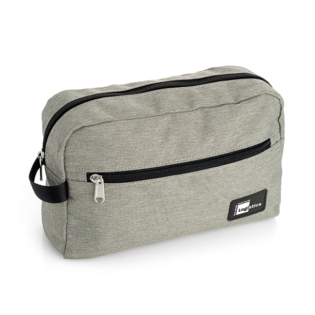 Men's Grey Travel Bag branded travel bag in black, grey printed with your company logo