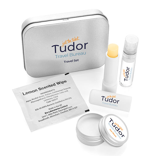 Emergency Travel Set in a Tin branded travel essential in silver printed with your company logo