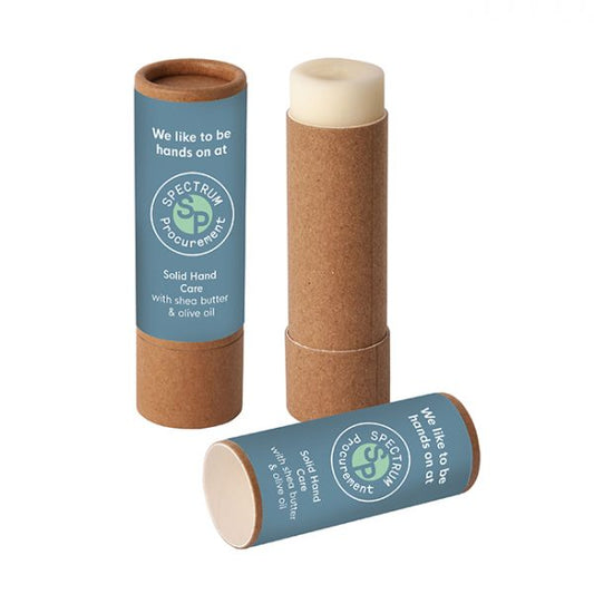 Eco Hand Care Stick, 20g branded personal care item in brown printed with your company logo