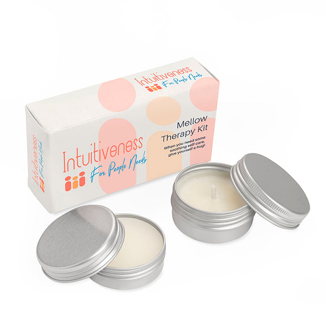 2 Piece Love/Mellow Therapy Set branded personal care item in white/silver printed with your company logo
