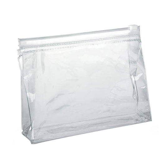 Clear PVC Slide Zippered Toiletry Bag branded personal care item in clear printed with your company logo