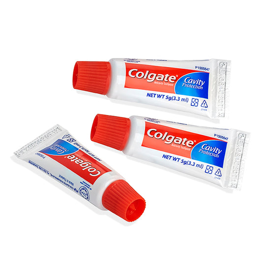 Mini Colgate Toothpaste, 5g branded personal care item in white printed with your company logo