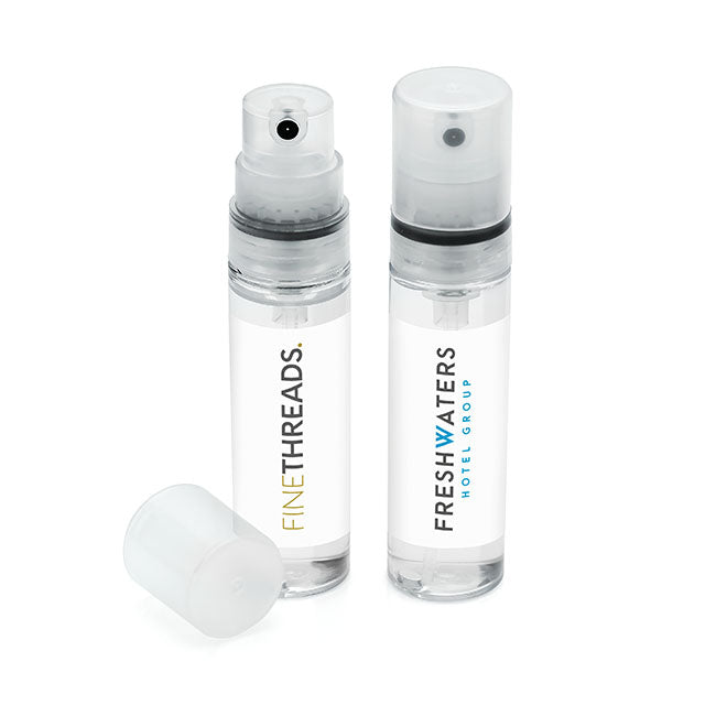 Relaxing Pillow Spray (8ml) branded wellbeing gift in clear printed with your company logo