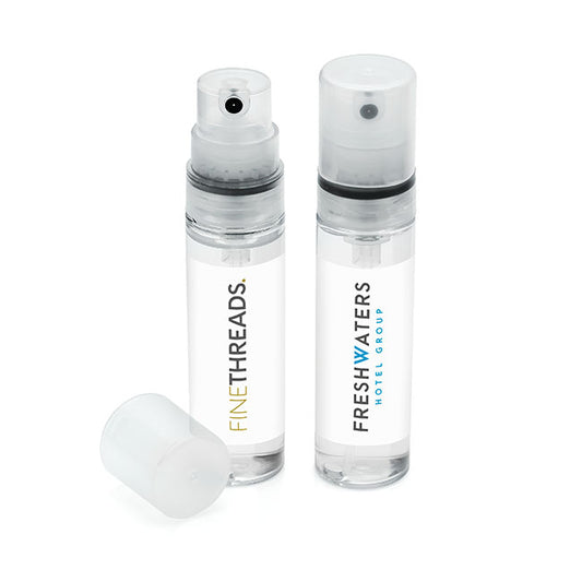 Relaxing Pillow Spray (8ml) branded wellbeing gift in clear printed with your company logo