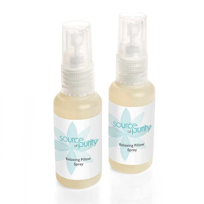 Relaxing Lavender & Vetivert Pillow Spray (50ml) branded wellbeing gift in opaque printed with your company logo