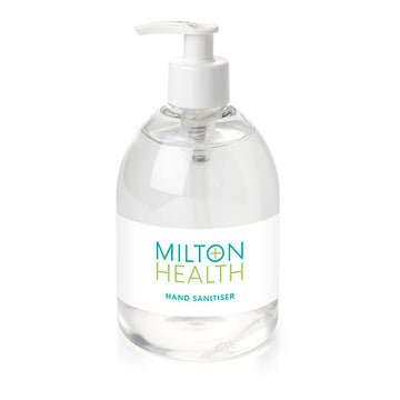Antibacterial Hand Sanitiser Gel (500ml) branded hygiene essential in clear printed with your company logo