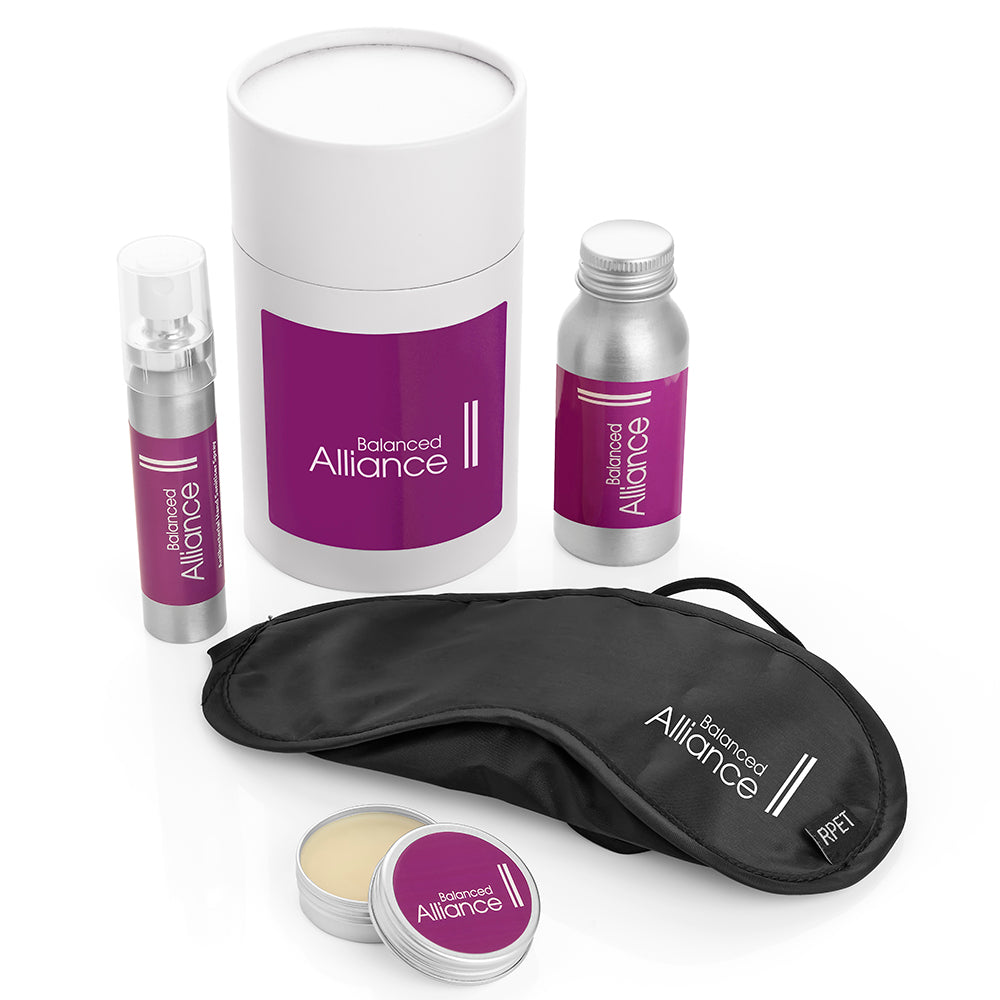 Wellbeing Essential Kit in a Black or White Tube branded event giveaway in black, brown, white printed with your company logo