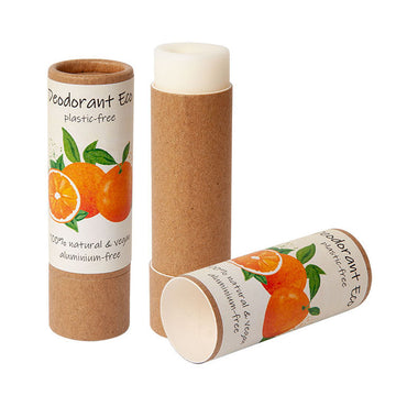 Eco Deodorant Stick With Organic Orange Fragrance (20g) branded personal care item in brown printed with your company logo
