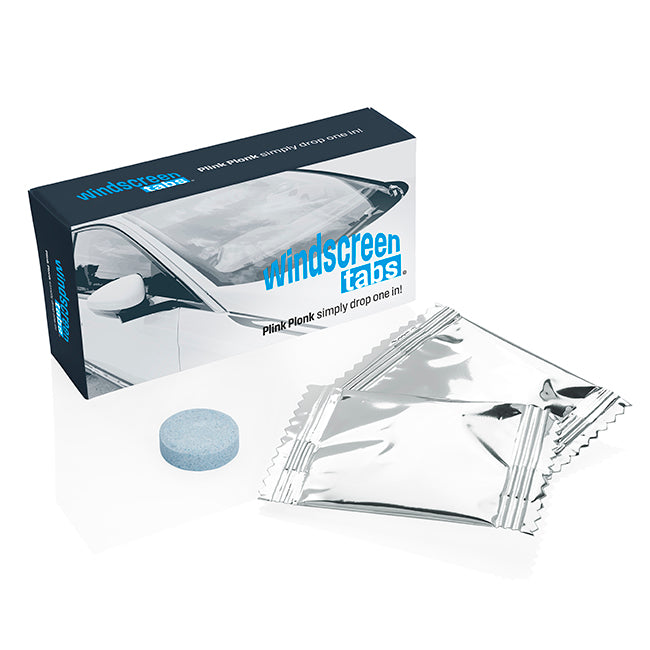 Pack of 3 Screen Wash Tablets branded desk accessory in white printed with your company logo