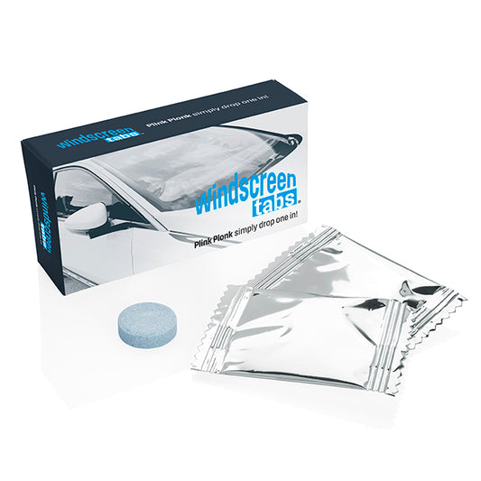 Pack of 3 Screen Wash Tablets branded desk accessory in white printed with your company logo