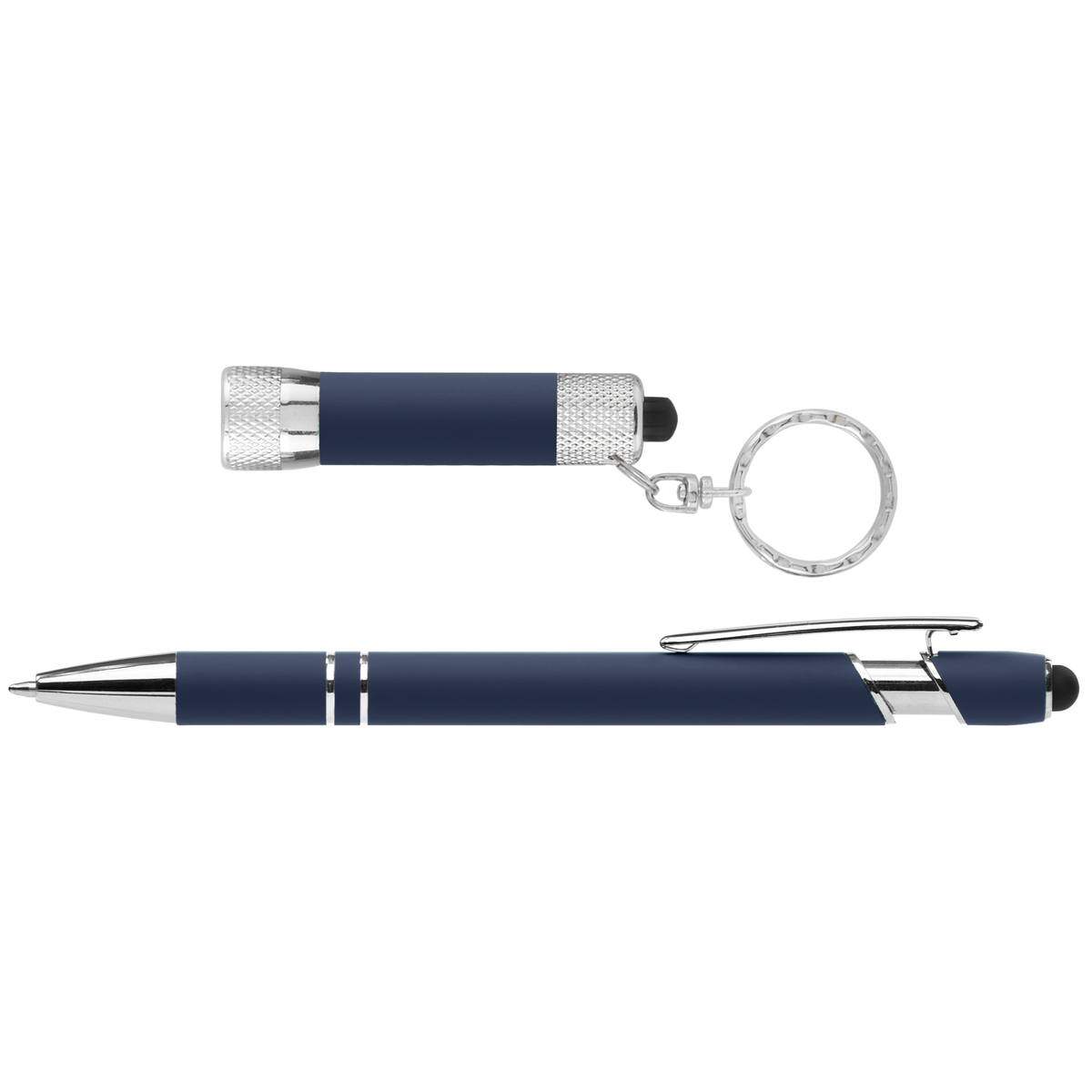 Prince Softy Gift Set with Window Box promotional pen in blue laser engraved with your company logo