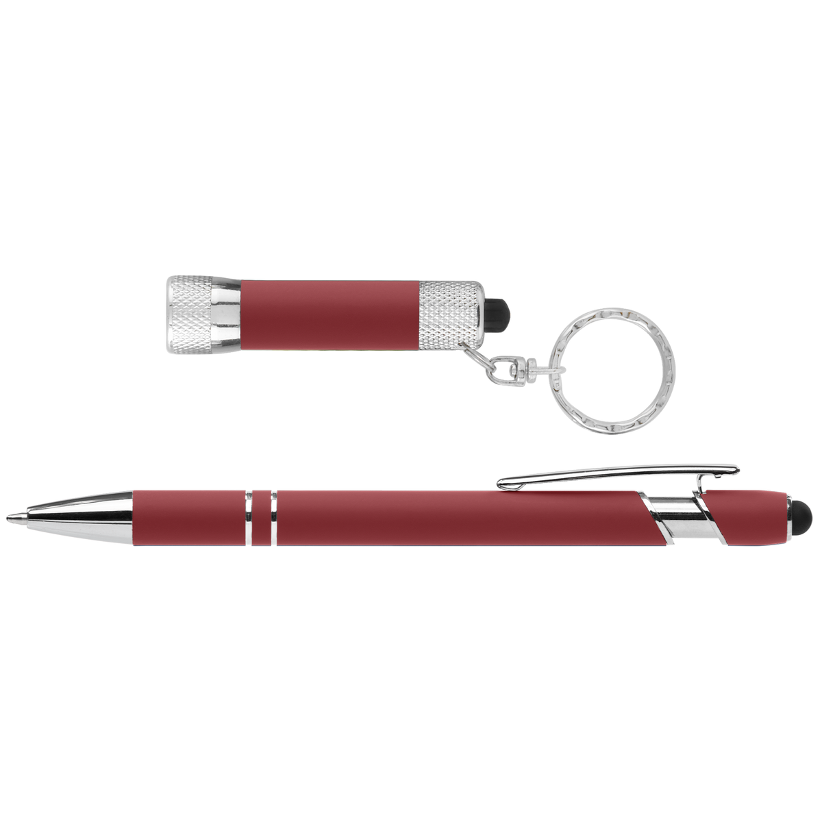 Prince Softy Gift Set with Window Box promotional pen in red laser engraved with your company logo