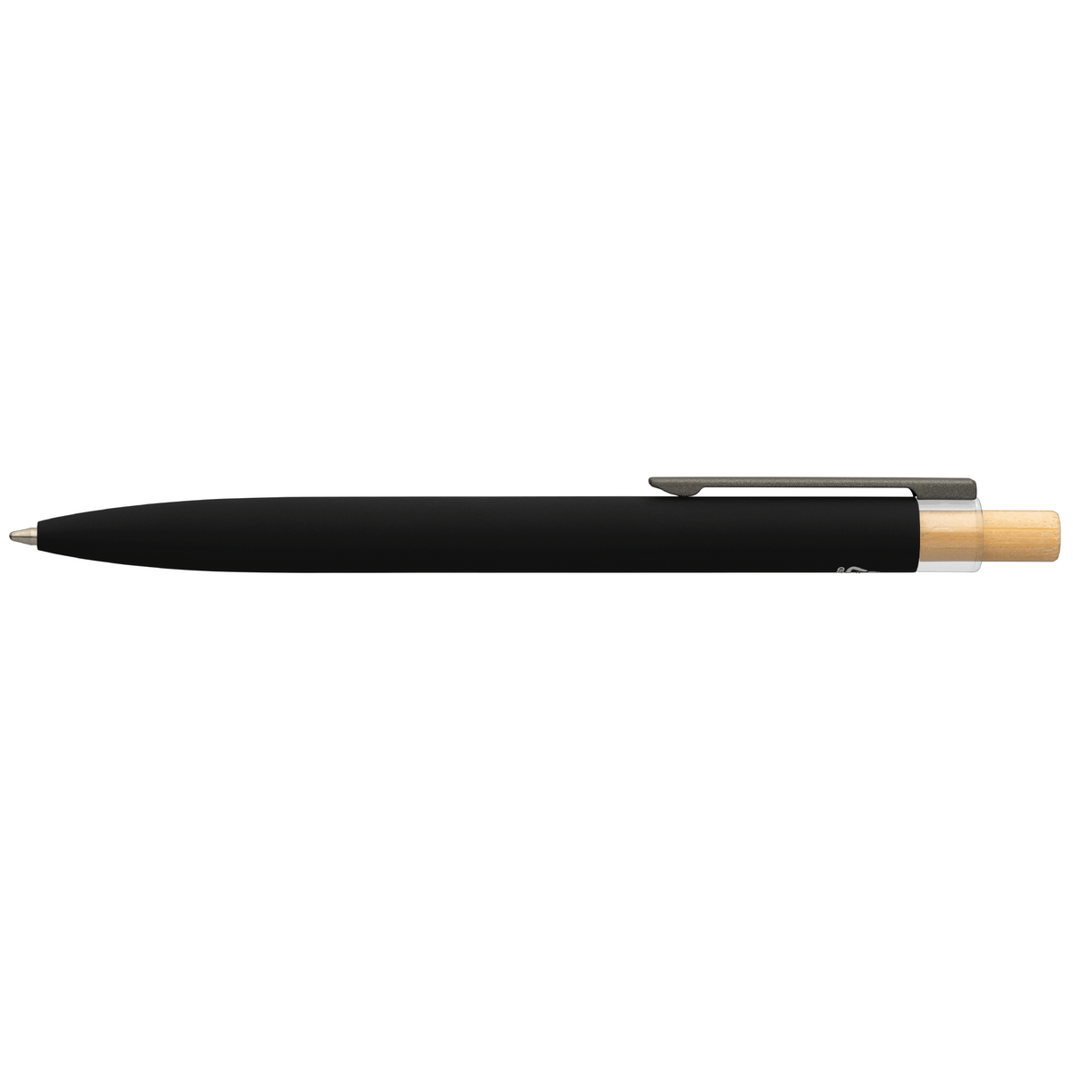 Reborn Recycled Aluminium Deluxe Pen promotional pen in black laser engraved with your company logo
