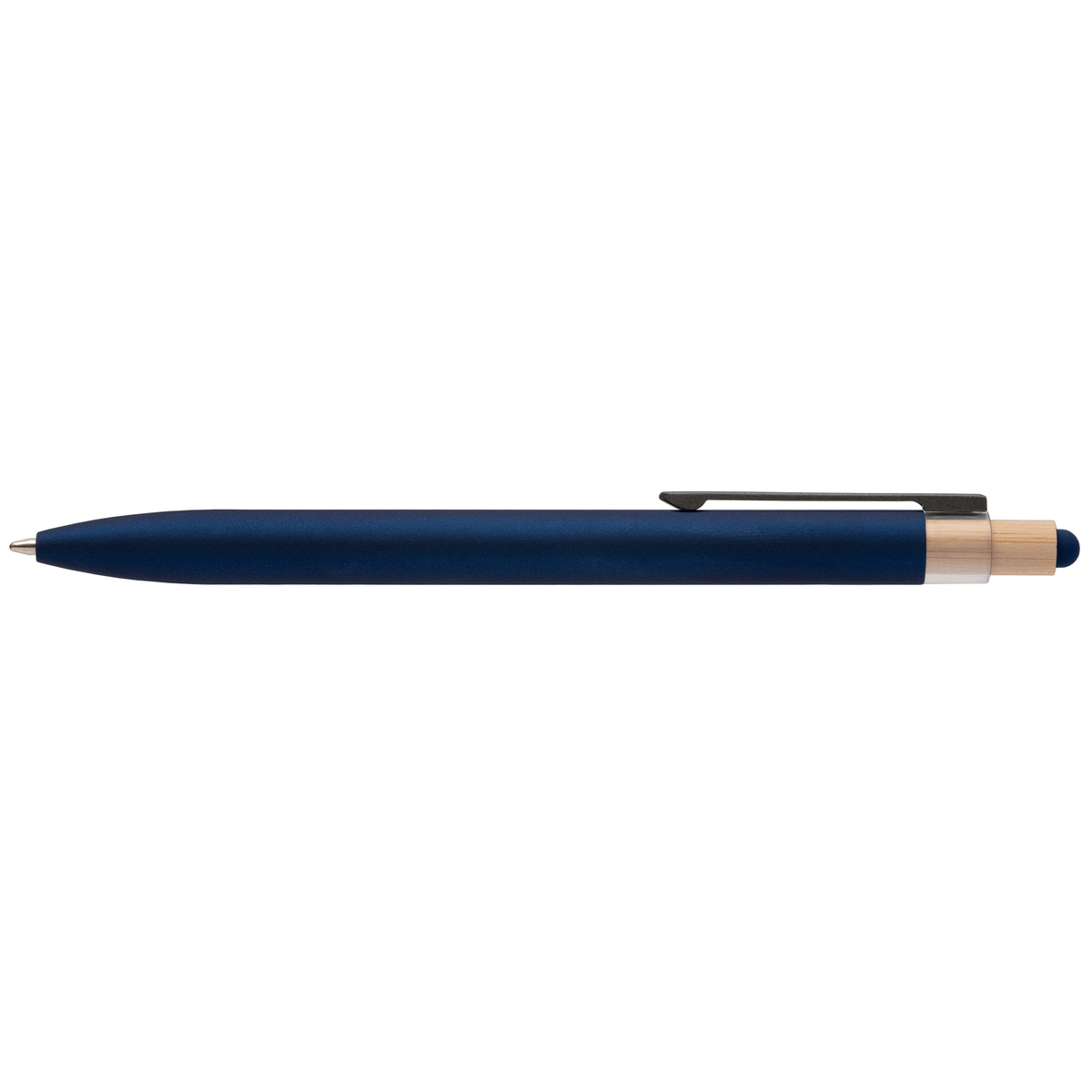 Reborn Recycled Aluminium Stylus Pen promotional pen in navy blue laser engraved with your company logo