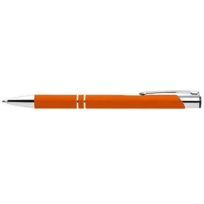 Crosby Softy Pen promotional pen in orange laser engraved with your company logo