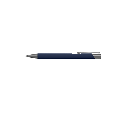Crosby Gunmetal Softy Pen promotional pen in navy blue printed with your company logo